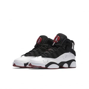 Jordan 6 Rings BG ‘Black White Gym Red’ Black/White-Gym Red-Black (323419-012)