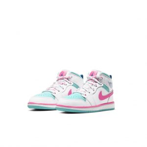 Air Jordan 1 Mid PS ‘Digital Pink’ White/Digital Pink/Aurora Green/Soar (640737-102)