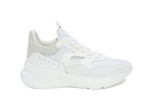 Alexander McQueen Oversized Runner White Silver