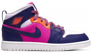 Jordan 1 Mid Fire Pink Barely Grape (PS)