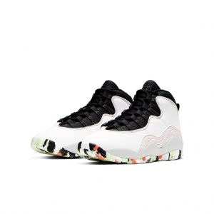 Jordan 10 Retro White Barely Volt Ember Glow (GS)