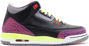 Air Jordan 3 Retro GS Black Atomic Red Volt (441140-039)