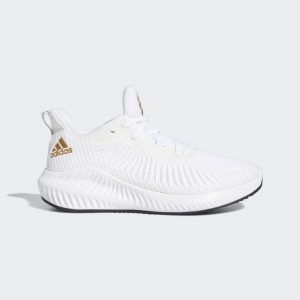 Adidas Womens WMNS Alphabounce+ 3 White Copper Metallic Cloud White/Copper Metallic/Core Black (EG1386)