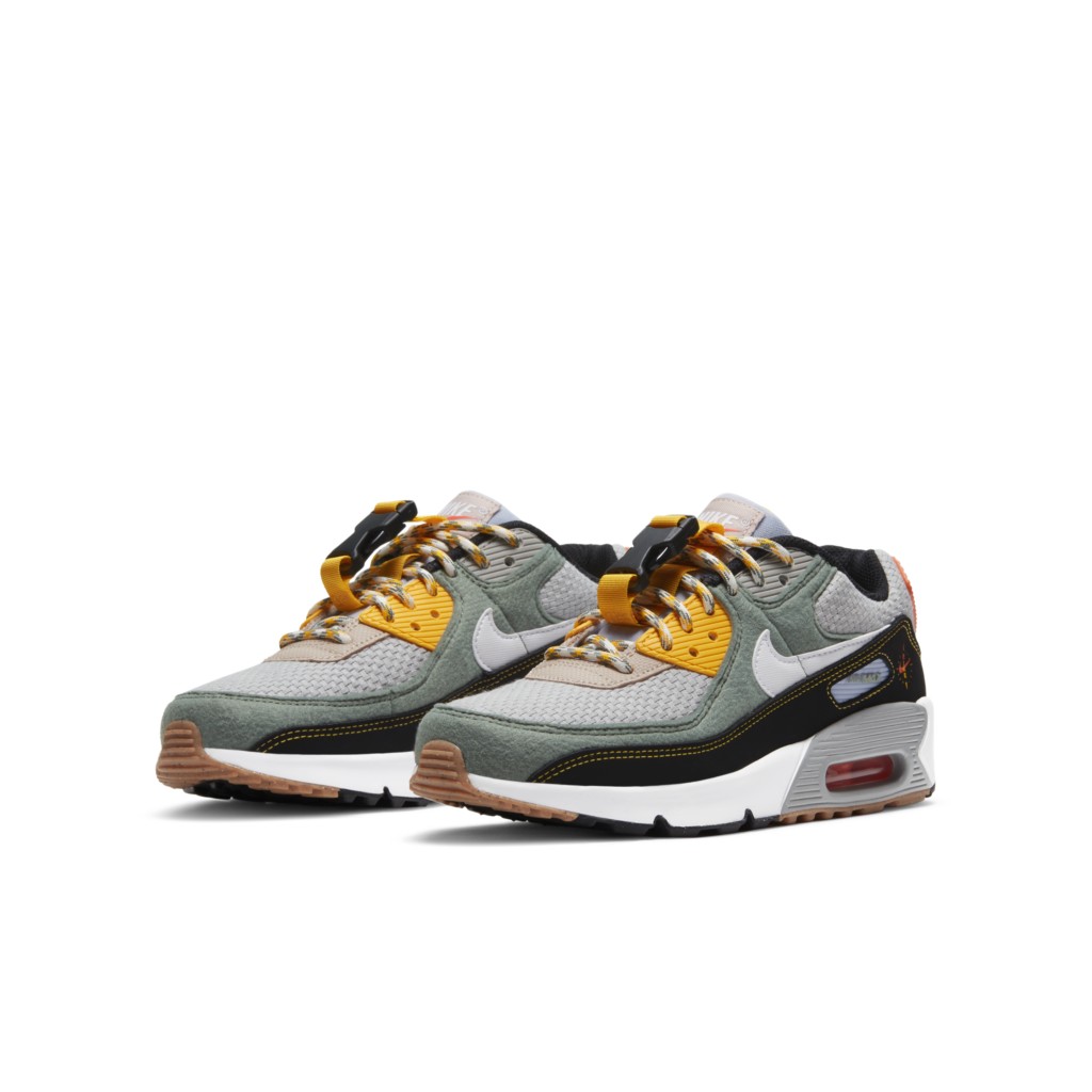 Nike Air Max 90 GS 'Swoosh Compass' Spiral Sage/Black/University Gold/White (DC2529-300 