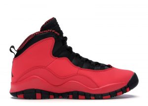 Girls Air Jordan 10 Retro GS Fusion Red Black (487211-605)