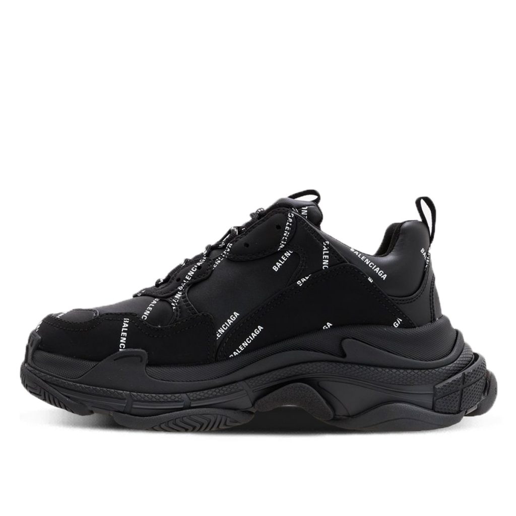 Balenciaga Triple S Allover Logo Black - 536737 W2FA1 1090