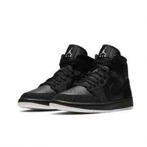 Jordan 1 Mid Glitter Black (W)