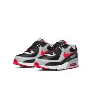Nike Air Max 90 LTR GS ‘Radiant Red’ Black/White/Wolf Grey/Radiant Red (CD6864-009)