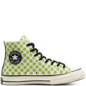 Converse Chuck 70 Happy Camper High ‘Allover Smiley Faces’ Egret/Lemongrass/Black (167637C)