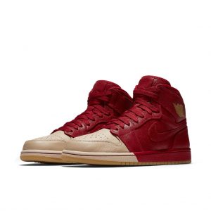 Air Jordan Nike AJ I 1 Retro High Premium PRM ‘Dipped Toe Pack’ Red Tan (2018) (AH7389-607)