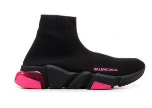 Balenciaga Speed Trainer Black Pink Clear Sole (W) (607543W05GJ1051)