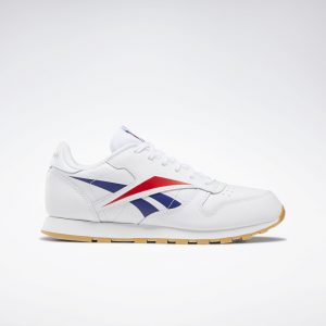 Reebok Classic Leather Schoenen White / Scarlet / Phantom Blue