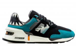 New Balance 997S Shoe Palace Great White (Teal Toe) (MS997JSH)