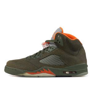 Air Jordan 5 Retro LS ‘Olive’ Army Olive/Solar Orange-Black (314259-381)