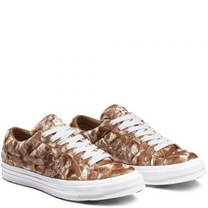 Converse One Star x Golf Le Fleur Quilted Velvet Brown Sugar (165599C)