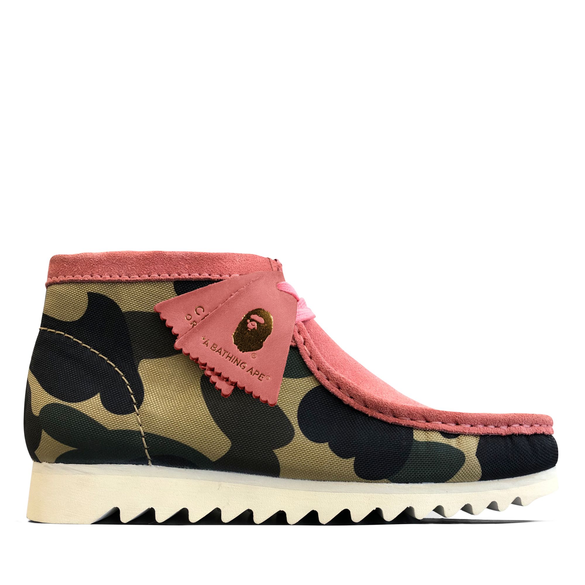 clarks originals wallabee bape coral combi