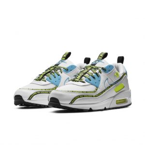 Nike Air Max 90 SE ‘Worldwide Pack – Blue Fury Volt’ White/Blue Fury/Black/Volt (CZ6419-100)