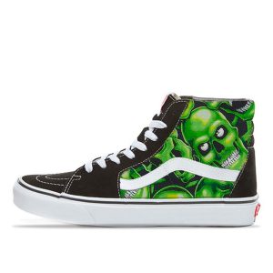 Vans Supreme x Sk8-Hi ‘Glow-In-The-Dark Skull Pile’ Black/Green (VN000VHG3FW)