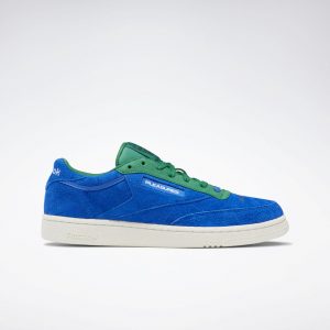 Reebok Club C 85 Pleasures Vital Blue/Green-Chalk-White (Other Brands Reebok)