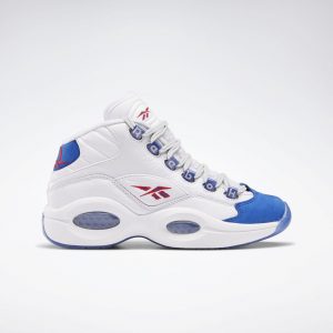 Reebok Question Mid Double Cross (GS) White/Collegiate Royal-Primal Red (Other Brands Other)