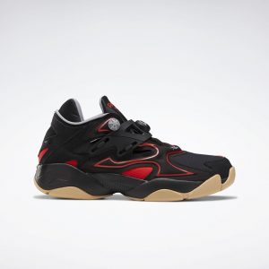 Reebok Pump Court Black Red Gum Black/Instinct Red-Maroon (Other Brands Reebok)