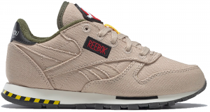 Reebok Classic Leather Ghostbusters (PS) Modern Beige/Black-Blaze Yellow (Other Brands Reebok)