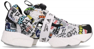 Reebok Instapump Fury Boost City Sticker Black/White-True Grey (Other Brands Reebok)