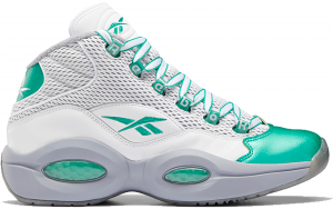 Reebok Question Mid Philadelphia Eagles White/Court Green-Cool Shadow (Other Brands Reebok)
