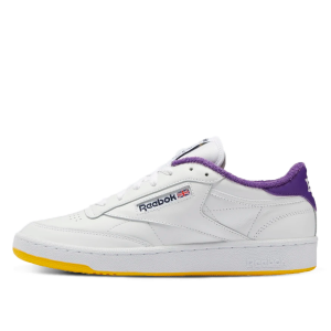 Reebok Club C 85 Eric Emanuel White Purple Yellow Regal Purple/Retro Yellow (Other Brands Reebok)