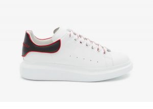 Alexander McQueen Oversized White Black Red Outline (625156WHXMT9183)