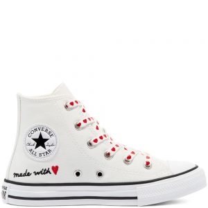 Converse Valentine’s Day Chuck Taylor All Star High Top Vintage White/university Red (671125C)