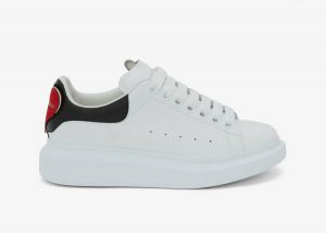 Alexander McQueen Oversized White Red Heart (W) (641859WHZ4E9043)