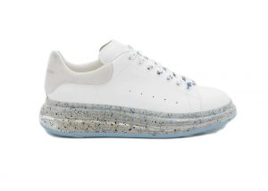 Alexander McQueen Oversized White Splatter Blue (625174WHYBB9176)