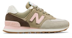 New Balance 574 Metallic Patch Khaki (W) (WL574MLA)