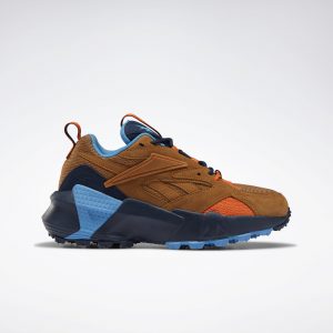 Reebok Aztrek Double Mix Trail Schoenen Wild Brown / Collegiate Navy / Cyan