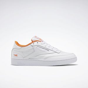 Reebok Club C 85 Schoenen White / White / Solar Orange