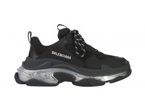 Balenciaga Triple S Clear Sole Black Ivory (W) (544351W2FB21001)