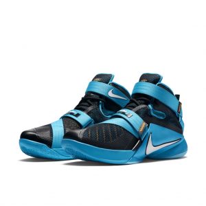 LeBron Soldier 9 Black/Blue Lagoon-Laser Orange-White (749417-014)
