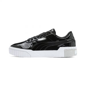 Puma Cali Patent jeugdsportschoenen Wit/Zwart (370139-02)