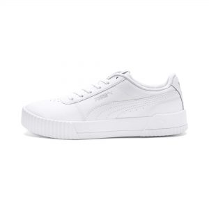 Puma Carina van leer Zilver/Wit (370325-02)