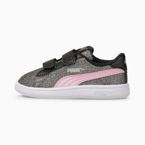 Puma Smash v2 Glitz Glam Zwart/Roze (367380-22)
