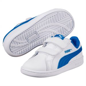 Puma Smash Leather V PS Wit/Blauw (361591-13)
