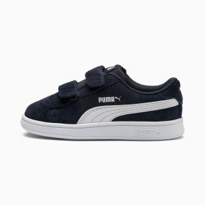 Puma Smash v2 Suede tennisschoenen Blauw/Wit (365178-02)