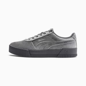 Puma Carina Velvet-sportschoenen Grijs/Zilver (375886-03)