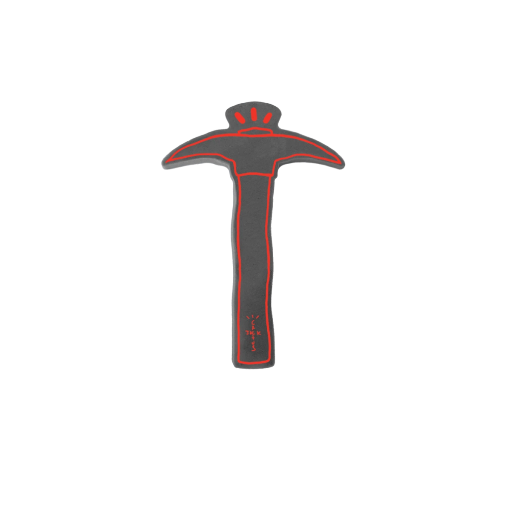 travis-scott-sneaker CUSTOM FOAM PICK AXE WITH CACTUS JACK DETAILS
