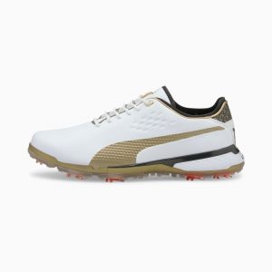 Puma x PTC PROADAPT Δ Gold golfschoenen  Zwart/Wit/Goud (194705-01)
