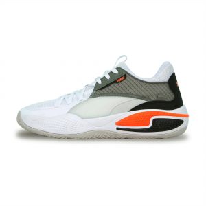 Puma Court Rider basketbalschoenen Wit/Rood (195064-04)