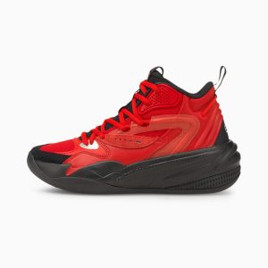 Puma Dreamer 2 Mid basketbalschoenen Zwart/Rood (194851-03)