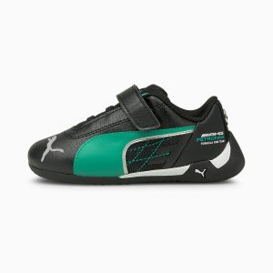 Puma Mercedes R-Cat V babysneakers Zwart/Groen (306624-04)