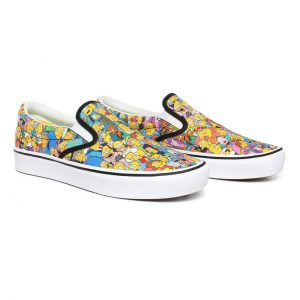 Vans The Simpsons x ComfyCush Slip-On ‘Springfield’ Multi-Color (VN0A3WMD1TJ)